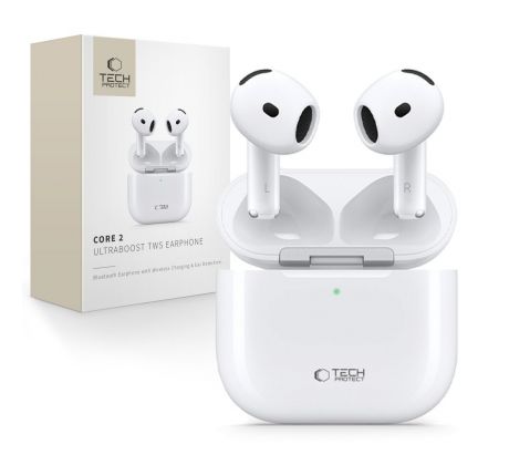 SLUCHÁTKA TECH-PROTECT ULTRABOOST TWS EARPHONE CORE 2 WHITE