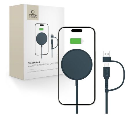 BEZDRÁTOVÁ NABÍJEČKA TECH-PROTECT QI15W-A44 MAGNETIC MAGSAFE WIRELESS CHARGER NAVY BLUE