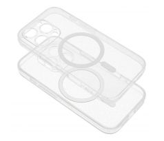 CLEAR MAG COVER with camera protection s MagSafe iPhone 16 Pro prusvitný glitter
