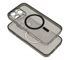 CLEAR MAG COVER with camera protection s MagSafe iPhone 16 Plus cerný glitter
