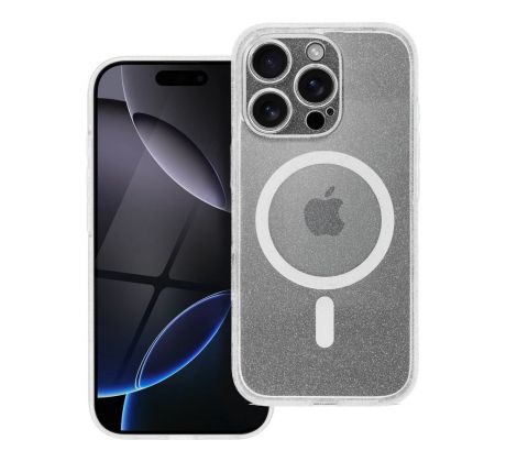 CLEAR MAG COVER  with camera protection s MagSafe  iPhone 15 Pro Max prusvitný glitter