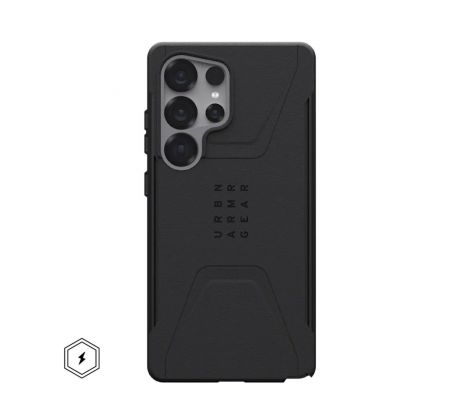 UAG Urban Armor Gear  CIVILIAN Pro with built-in magnet  Samsung Galaxy S25 Ultra 5G cerný