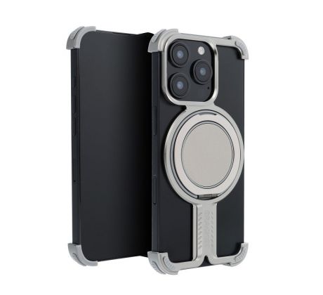 Case TITANIUM Bracket  iPhone 15 stríbrný