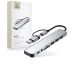 TECH-PROTECT HB06 HUB ADAPTER 9IN1 TYPE-C + USB2.0 + USB3.0 + SD/TF + AV3.5 SPACE GREY