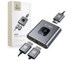 TECH-PROTECT HB07 HUB ADAPTER 2IN1 HDMI 4K 60HZ SPACE GREY