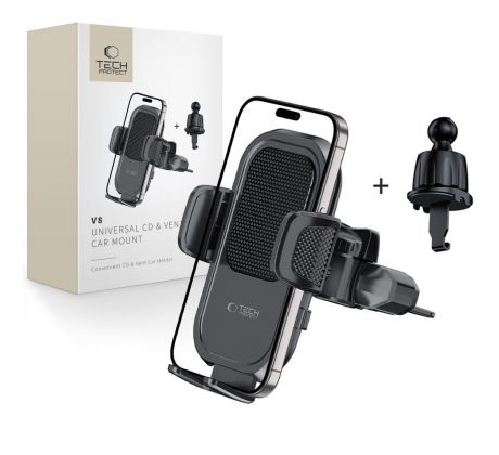 TECH-PROTECT V8 UNIVERSAL CD & VENT CAR MOUNT BLACK