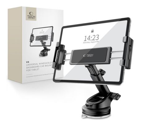 TECH-PROTECT V4 UNIVERSAL WINDSHIELD & DASHBOARD CAR MOUNT FOR TABLET BLACK