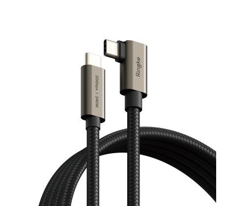 RINGKE USB 3.2 GEN 2X2 TYPE-C 90 DEGREE CABLE PD240W 100CM BLACK