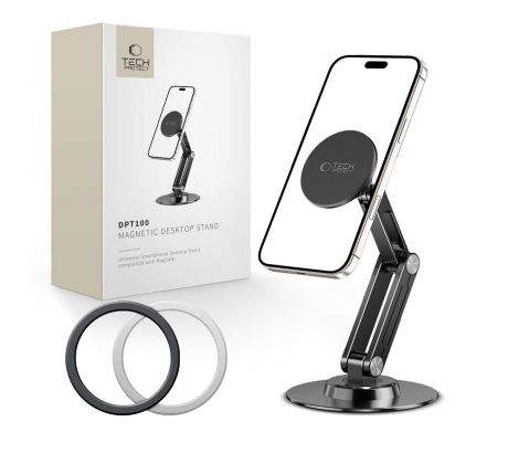 TECH-PROTECT DPT100 UNIVERSAL MAGNETIC MAGSAFE PHONE DESKTOP STAND BLACK