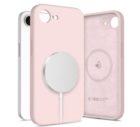 TECH-PROTECT LIQUID SILICONE MAGSAFE iPhone 16E PINK PEARL