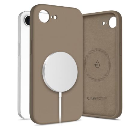 TECH-PROTECT LIQUID SILICONE MAGSAFE iPhone 16E CHOCOLATE BROWN