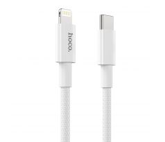 HOCO cabel Type C to Lightning PD 3A 20W X56 1 m bílý