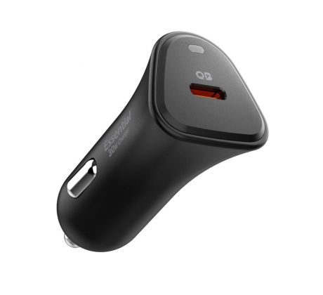 SPIGEN ESSENTIAL EV301 1-PORT CAR CHARGER 30W BLACK