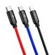 BASEUS cable Three Primary Colors 3-in-1  M+L+T 3.5A 1.2M cerný CAMLT-BSY01