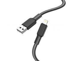 HOCO cable USB A to Lightning 2,4A X69 1 m cerný bílý