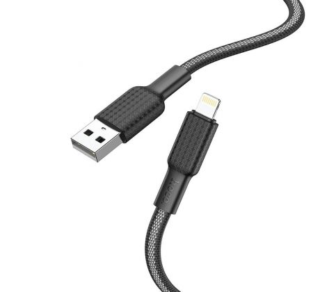 HOCO cable USB A to Lightning 2,4A X69 1 m cerný bílý