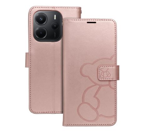 MEZZO Book   Xiaomi Redmi Note 14 4G (GLOBAL - 164,84mm x 78,15mm x 8,16mm) teddy bear rose zlatý