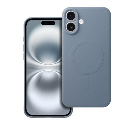 SILICONE MAG COVER  s MagSafe  iPhone 16e slabomodrý