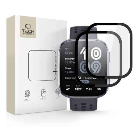 TECH-PROTECT GLASS FLEX+ 2-PACK AMAZFIT BIP 6 BLACK
