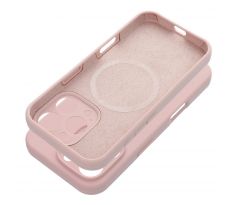Case SILICONE 2mm  iPhone 15 s MagSafe sand ružový