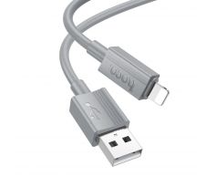 HOCO cable USB A to Lightning 2,4A X107 1 m šedý