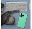 Case SILICONE 2mm  iPhone 15 s MagSafe slabomodrý tyrkysový mentolový