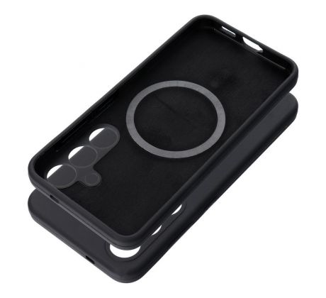 Case SILICONE 2mm  Samsung Galaxy S25 s MagSafe cerný