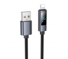 Cable USB A to Lightning Hoco 2,4A with display 1 m X112 cerný
