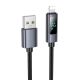 Cable USB A to Lightning Hoco 2,4A with display 1 m X112 cerný