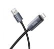 Cable USB A to Lightning Hoco 2,4A with display 1 m X112 cerný