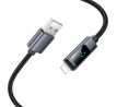 Cable USB A to Lightning Hoco 2,4A with display 1 m X112 cerný