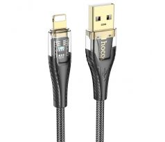 Cable USB A to Lightning Hoco 2,4A 1,2 m U121 cerný prusvitný