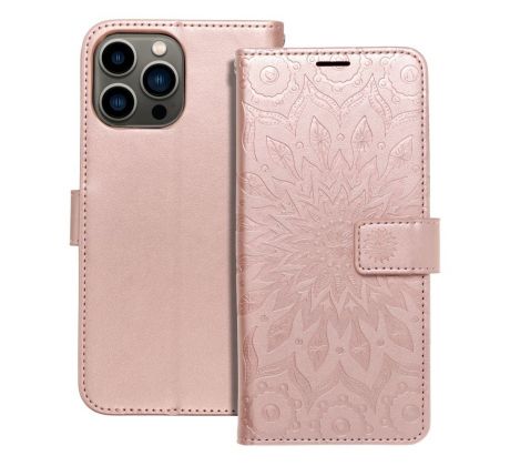 MEZZO Book   iPhone 13 Pro Max mandala rose zlatý