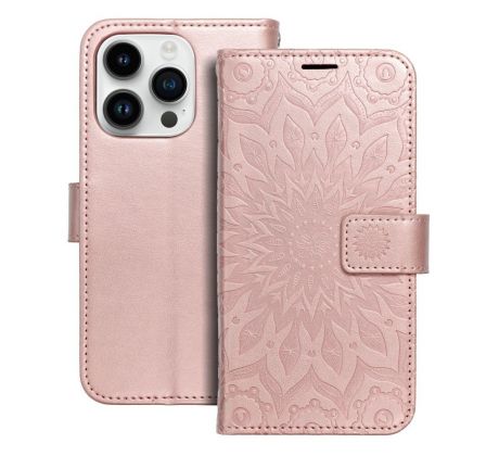 MEZZO Book   iPhone 14 Pro mandala rose zlatý