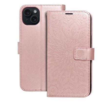 MEZZO Book   iPhone 15 Plus mandala rose zlatý