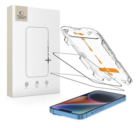 TECH-PROTECT QUICK SET+ 2-PACK iPhone 13 / 13 Pro / 14 / 16E BLACK