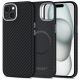 TECH-PROTECT ION CARBON MAGSAFE iPhone 15 BLACK/SILVER