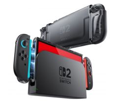 SUPCASE CRYSTAL CASE NINTENDO SWITCH 2 FROST BLACK