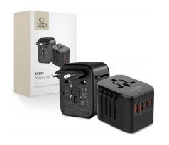 TECH-PROTECT TA200 TRAVEL ADAPTER EU / UK / US / AU BLACK