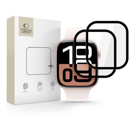 OCHRANNE SKLO TECH-PROTECT GLASS FLEX+ 2-PACK APPLE WATCH 10 (42 mm) BLACK