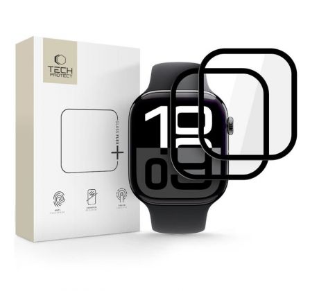 OCHRANNE SKLO TECH-PROTECT GLASS FLEX+ 2-PACK APPLE WATCH 10 (46 mm) BLACK