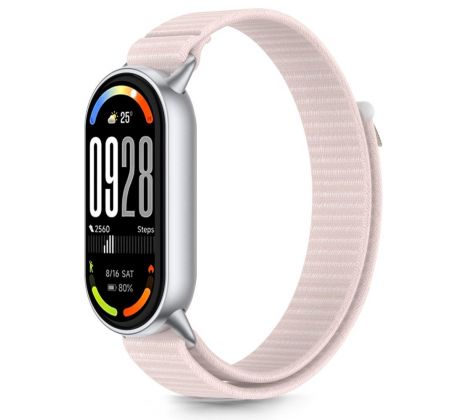 TECH-PROTECT NYLON STRIPE XIAOMI SMART BAND 8 / 9 / 10 / NFC PINK/GREY