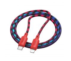 Cable USB C to Lightning Hoco PD 27W 1 m X116 gradient cervený
