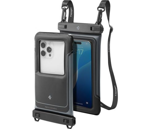 SPIGEN A611P UNIVERSAL WATERPROOF FLOAT CASE 2-PACK MATTE BLACK