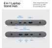 SPIGEN LD204H LAPTOP STAND HUB SPACE GREY