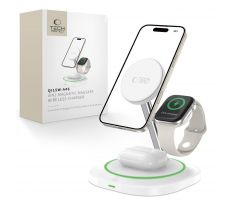 TECH-PROTECT QI15W-A46 3IN1 MAGNETIC MAGSAFE WIRELESS CHARGER WHITE