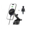 TECH-PROTECT mm15W-V4 MAGNETIC MAGSAFE DASHBOARD & VENT CAR MOUNT WIRELESS CHARGER 15W BLACK