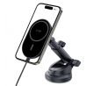 TECH-PROTECT mm15W-V6 MAGNETIC MAGSAFE DASHBOARD & VENT CAR MOUNT WIRELESS CHARGER 15W BLACK/BLACK