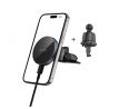 TECH-PROTECT mm15W-V5 MAGNETIC MAGSAFE CD & VENT CAR MOUNT WIRELESS CHARGER 15W BLACK/BLACK