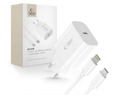 TECH-PROTECT NC20W 1-PORT NETWORK CHARGER PD 20W + LIGHTNING CABLE WHITE